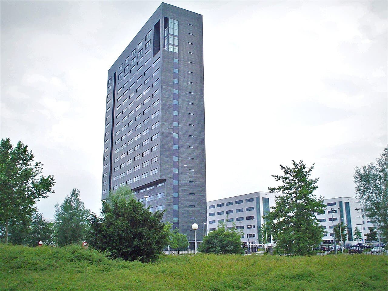 The ASML corporate headquarters tower in Veldhoven, the Netherlands.